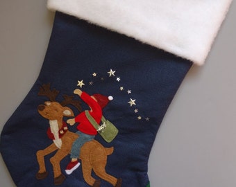 Personalized Christmas Stockings-- Large Felt Stocking--"Christmas Magic"