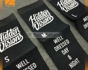 300 woven labels center fold, woven labels custom, clothing labels, woven labels, custom woven clothing labels