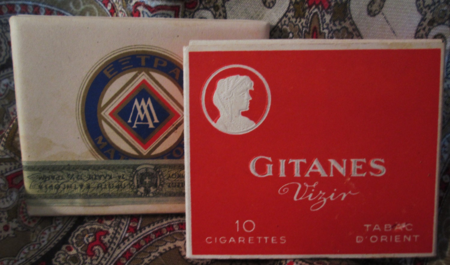 2 Packs Vintage Foreign Cigarettes. Gitanes Tabac