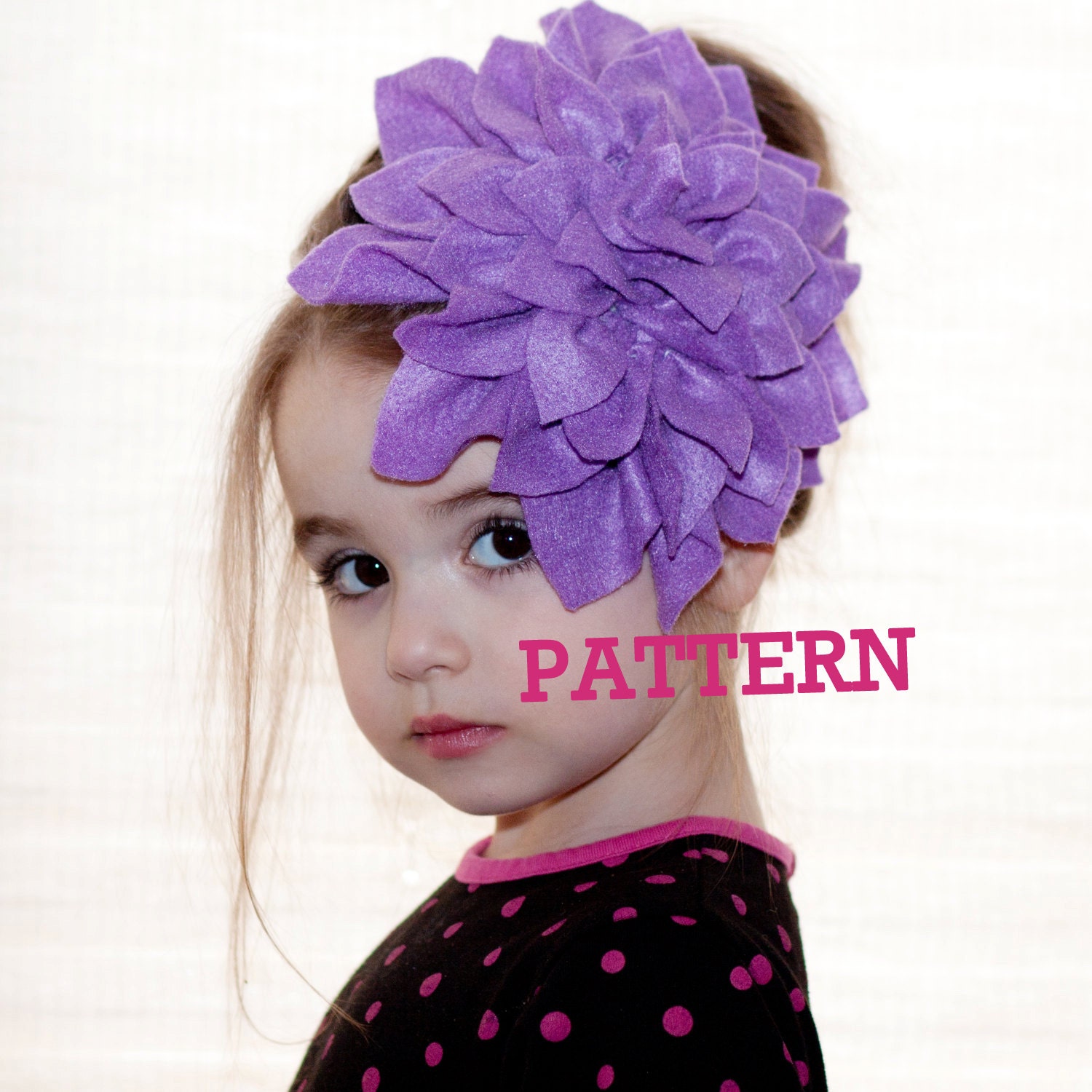 Flower Girl Headband, Felt Flower PATTERN, Tutorial Instant Download, DIY, Communion, Easter, Spring, Wedding, Bride, Photo Prop. EASY!