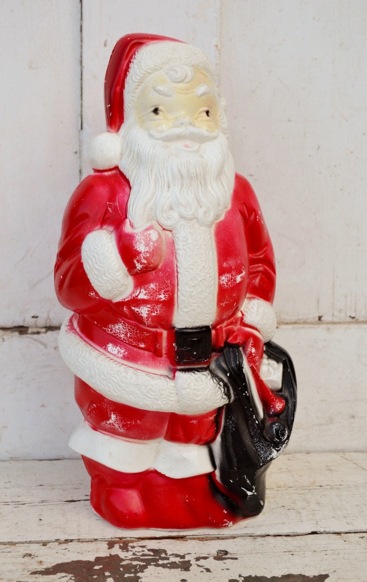 Empire Plastics Santa Claus Blowmold Red White Black Indoor