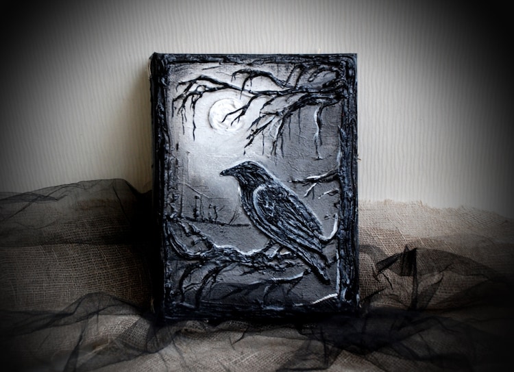 Black Raven Book Magic Book Pagan Diary Gothic By Indrasideas