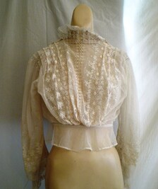 Antique Lace Blouse 1900's Edwardian All Lace and Net Embroidered ...