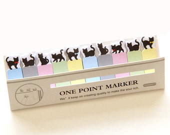 Mini Black Cat Sticky Notes / Stick Marker / Post-it