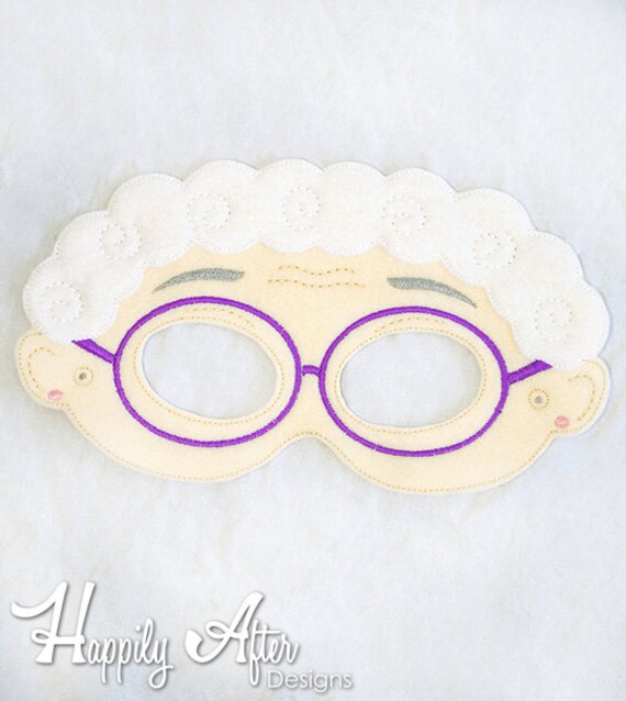 Granny Mask Embroidery Design granny mask by HappilyAfterDesigns