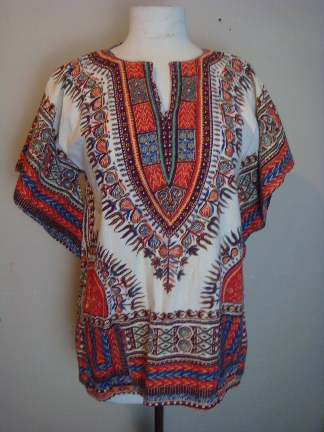 Vintage Bohemian Mens Hippie Shirt Unisex by decadencefashion