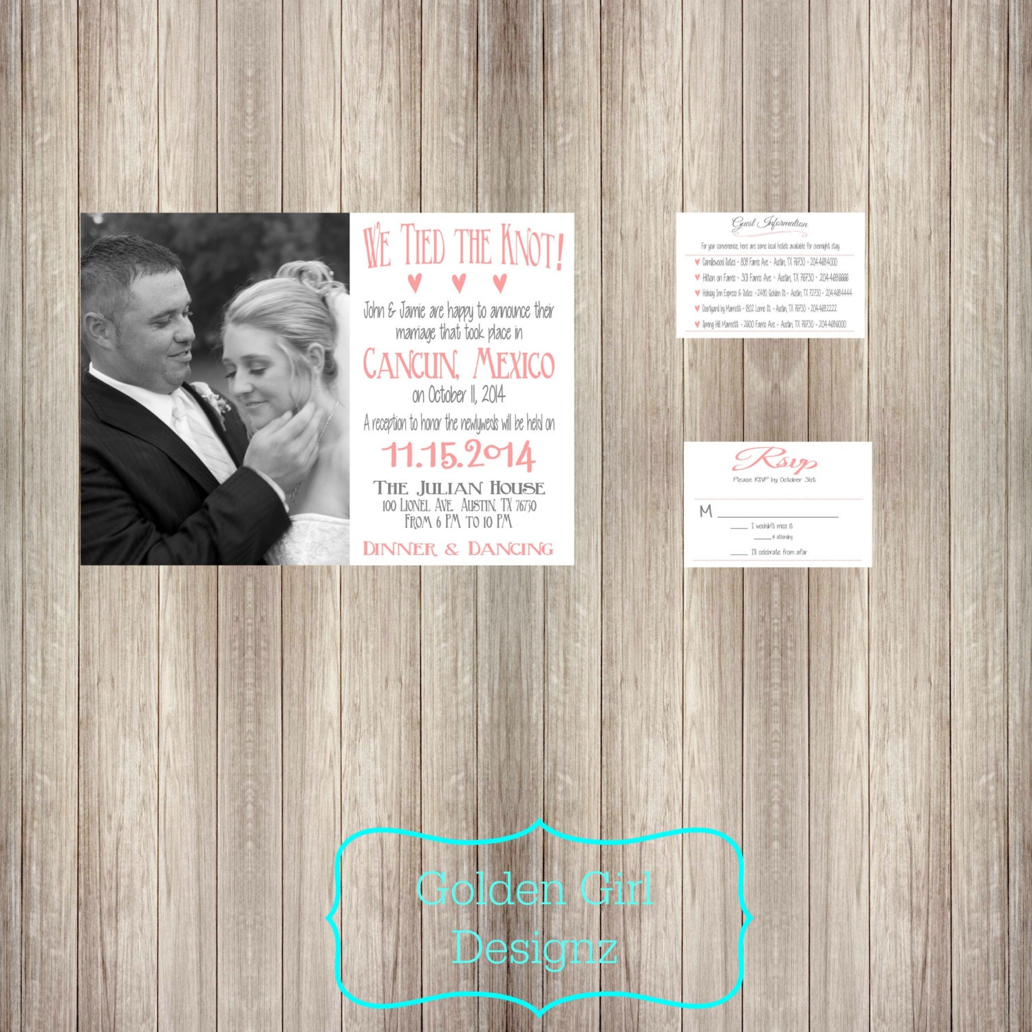 Diy Printable We Tied The Knot Destination Wedding Reception