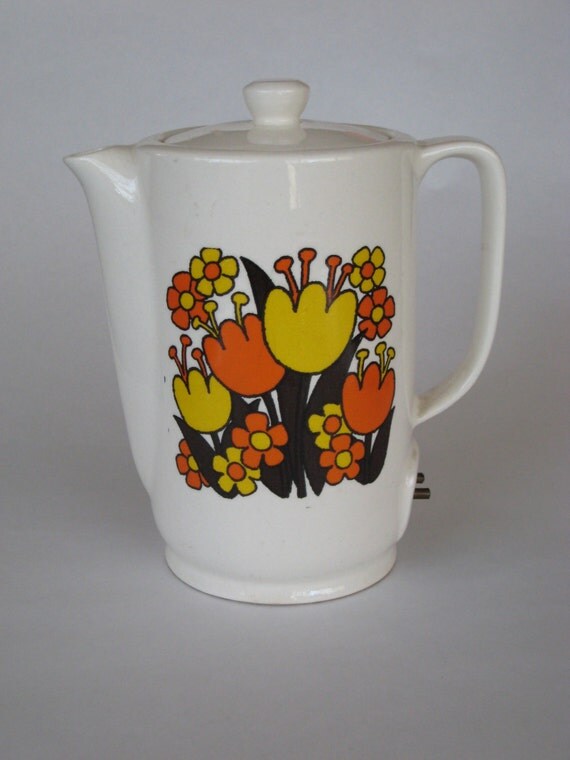 Travel Tea Pot Hot Water Heater Warmer Coffee Pour Over Retro
