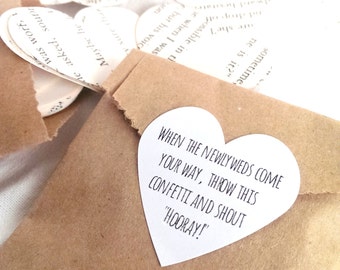Confetti favor seals (24) - confetti bag seals - confetti cone stickers
