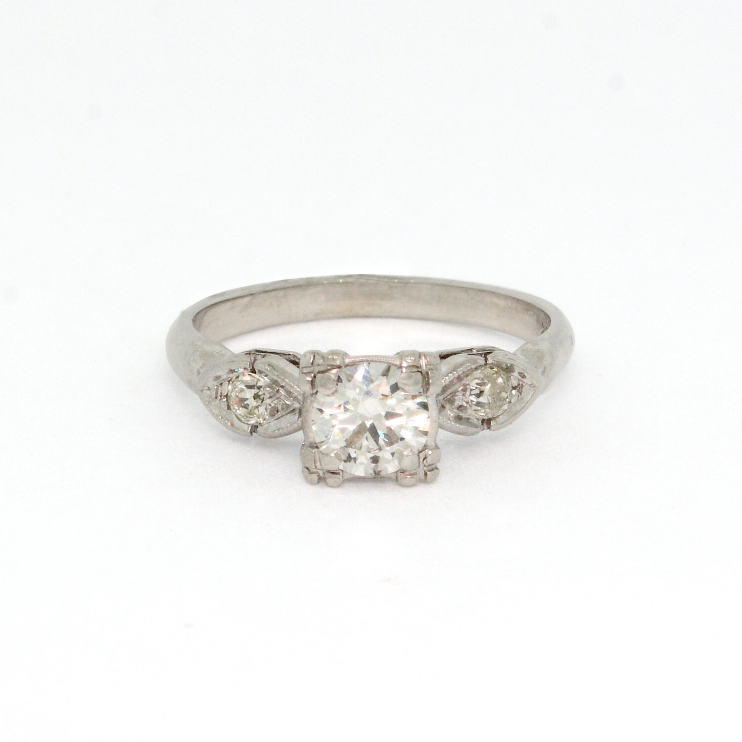 Antique Diamond Engagement Ring by TheCopperCanary on Etsy