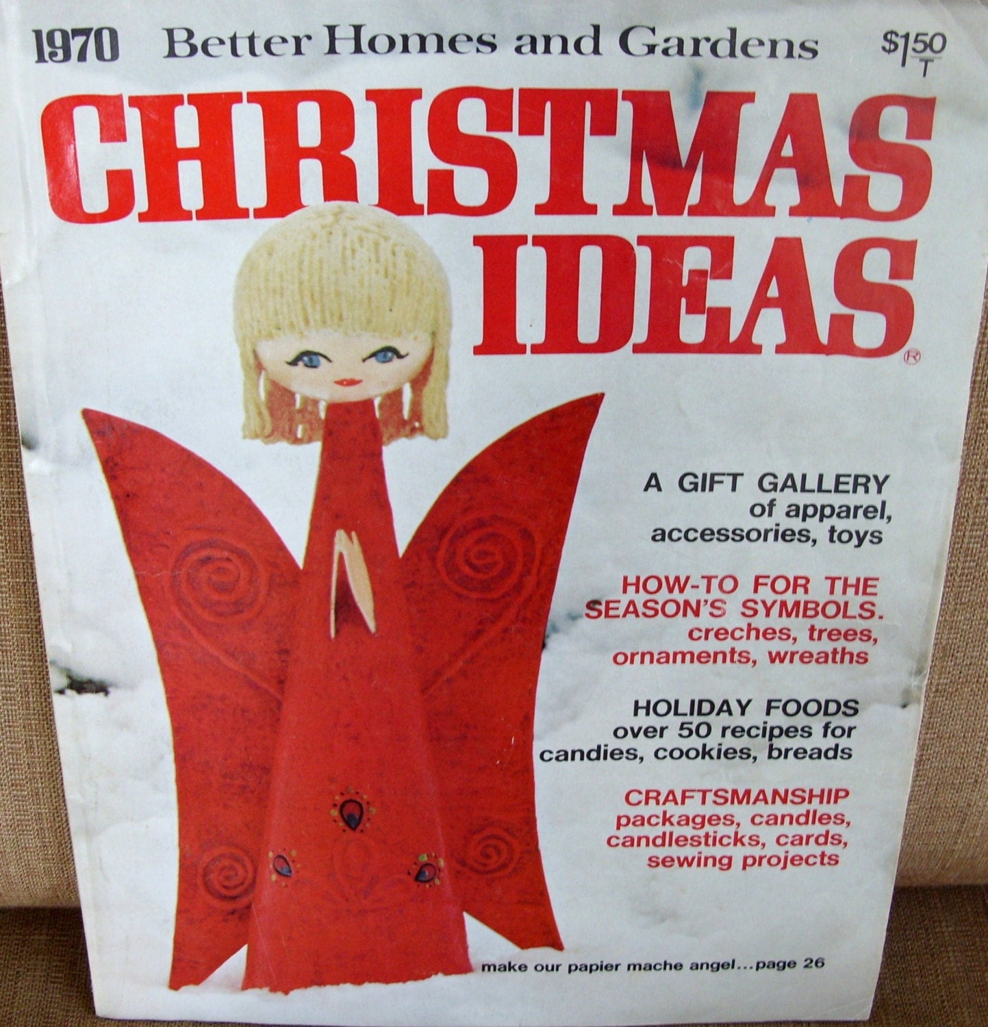Better Homes  and Gardens Christmas Ideas  Magazine  1970