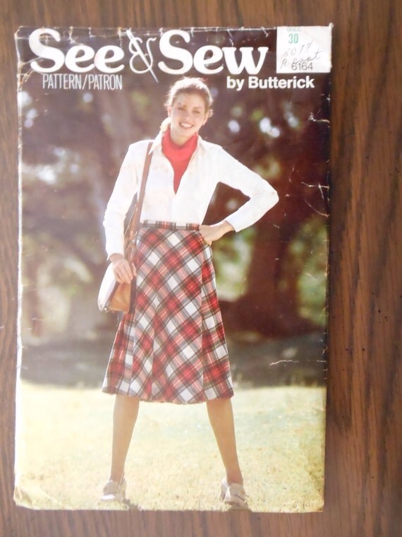 Butterick See & Sew Pattern 6164 Size 30 waist size Misses