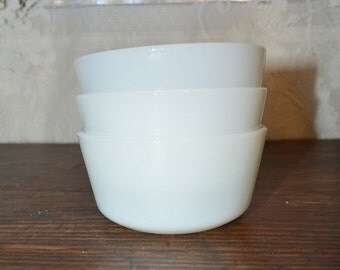 Fire King custard cups in white set of three
