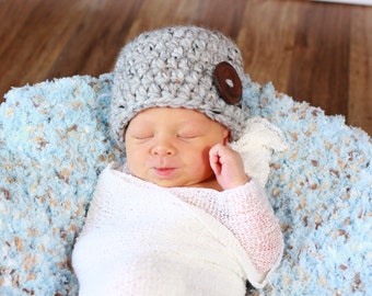 grey baby hat