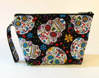 Calavera Make Up Bag - Sugar Skulls - Accessory - Cosmetic Bag