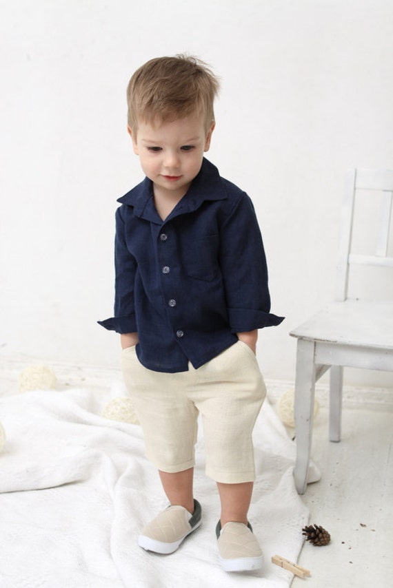 Baby Boy dress shirt Wedding party 1st birthday Baptism Long