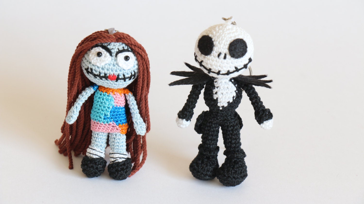 Jack Skellington y Sally Amigurumi Crochet por CranberriesKnot