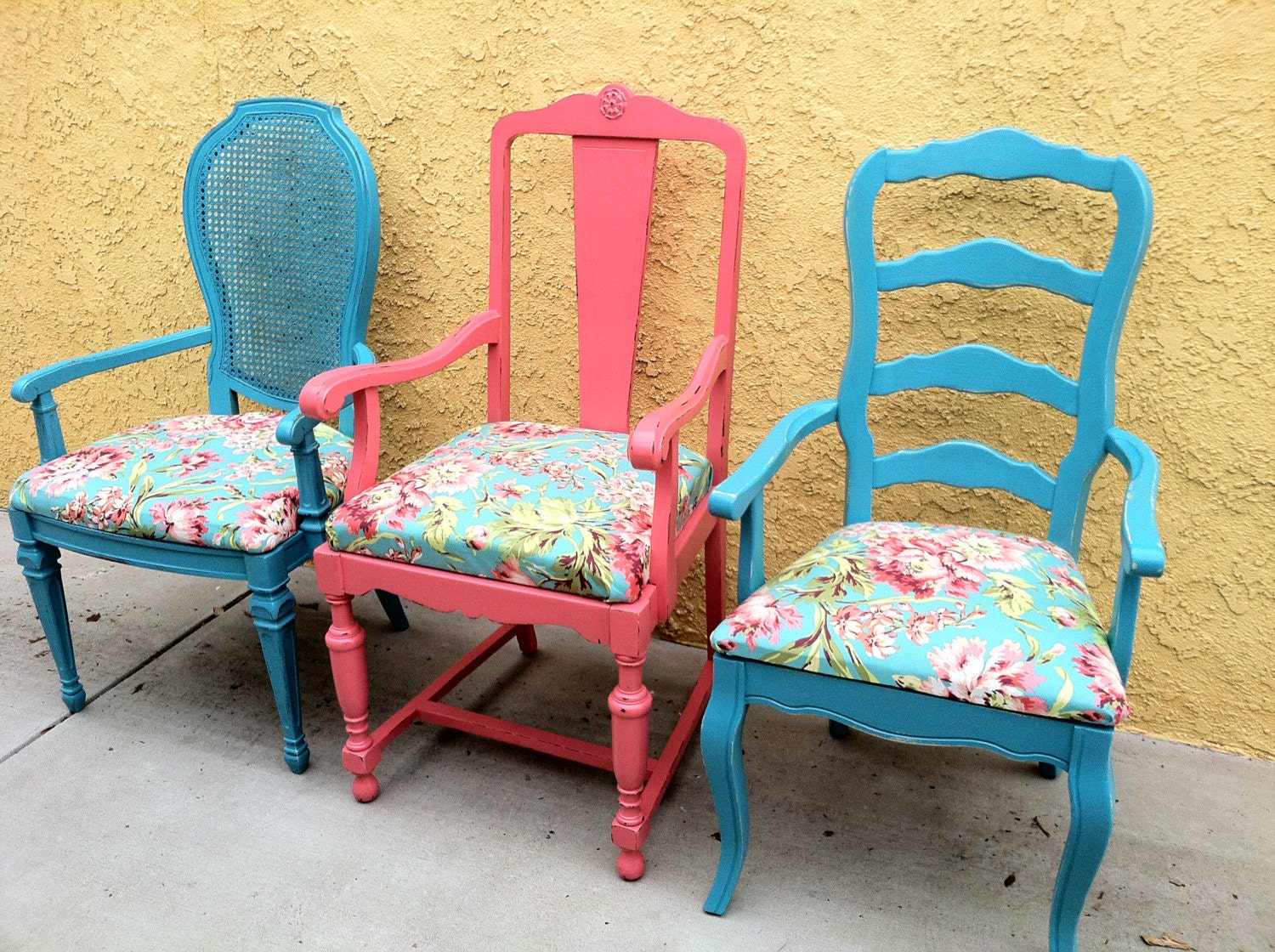 Custom Arm Chairs Vintage Chairs Desk Chair by ThePaintedLdy