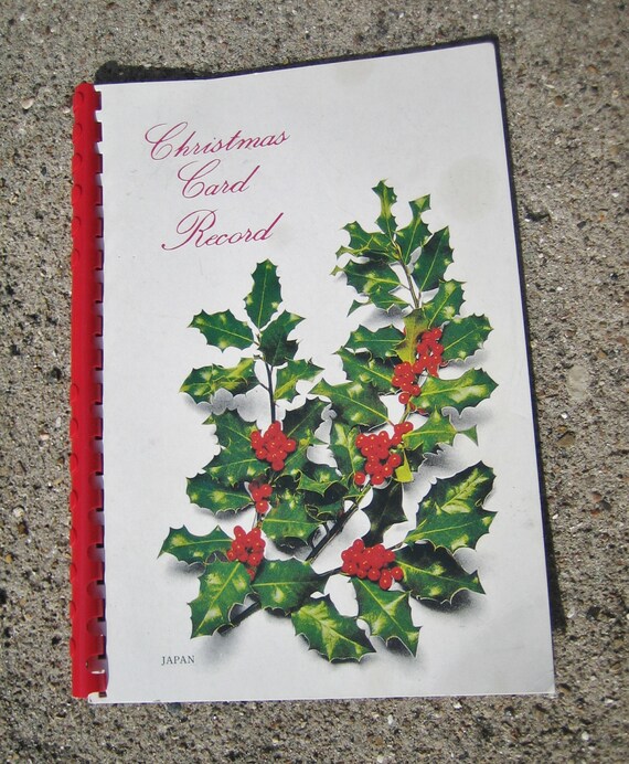 Items similar to Vintage Christmas Card List Address Book 