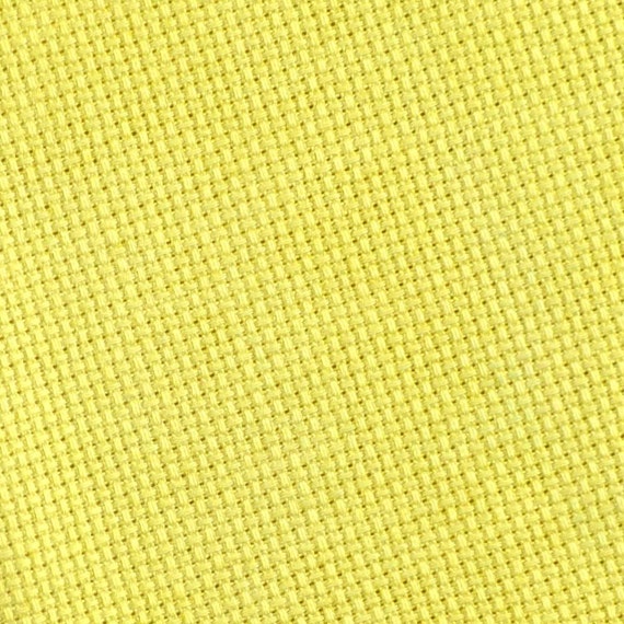 Yellow 14 count Hand Dyed Aida Cross Stitch by DartingDogCrafts