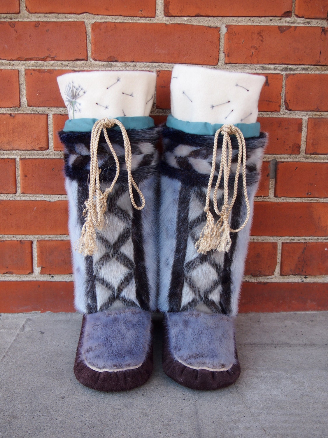 seal skin fur boots / mukluks / kamiks by DesignedbyBeely on Etsy