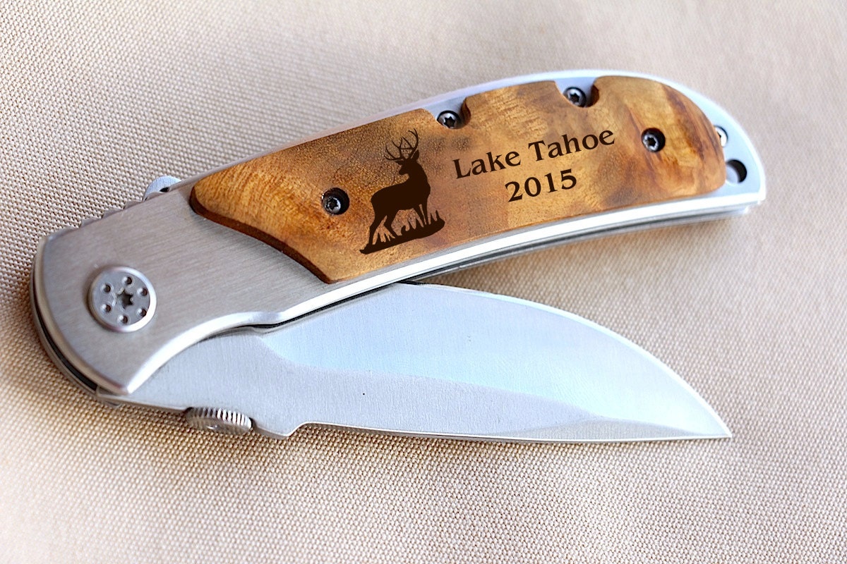 Engraved Hunting Knife Camping Knife Fishing Knife Camping