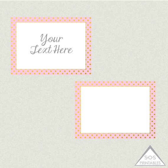 Pink and Gold Labels Pink and Gold Polkadots Printable