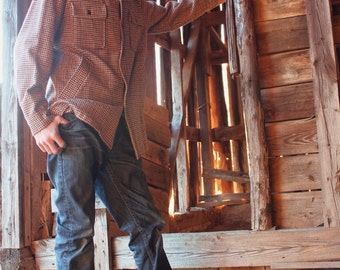 Vintage, Pendleton, Shirt, Plaid, Wool, Flannel, jacket, 1970's, pointy collar
