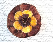Brown Velvet and Lace Ruffled Headband, Baby Headband, Womans Brooch,Toddler Headband, Girls Headband, Teen and Adult Hair Clip, Photo Prop!