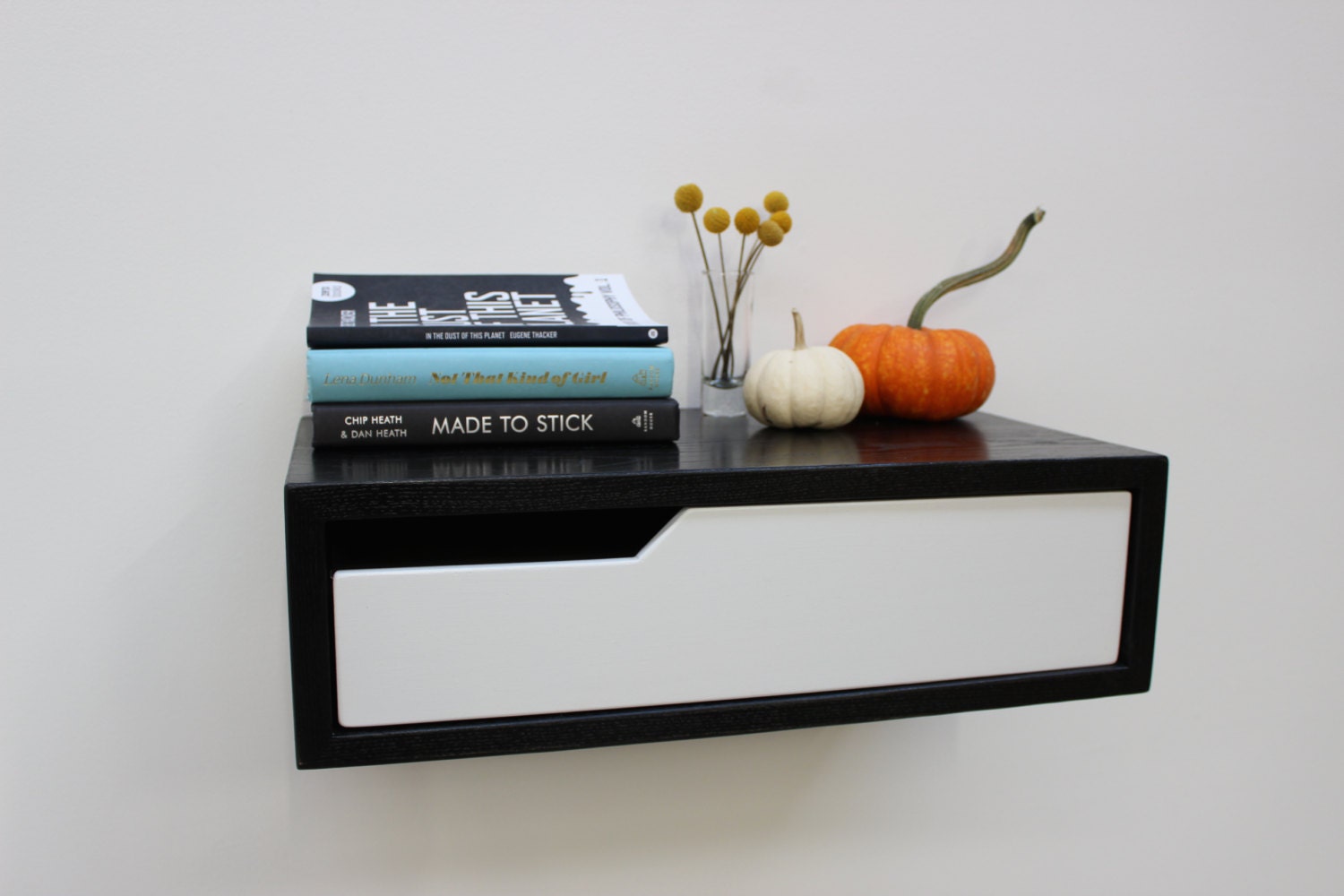 Black Floating Nightstand