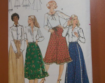 Butterick 5657 Maxi Skirt Prairie Country Vintage Sewing Pattern 1970s 70s Size 26 1/2
