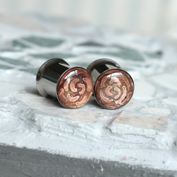 00g Plugs Ear Tunnels Ear Gauges Size 00 Plugs by SilverPeakPlugs
