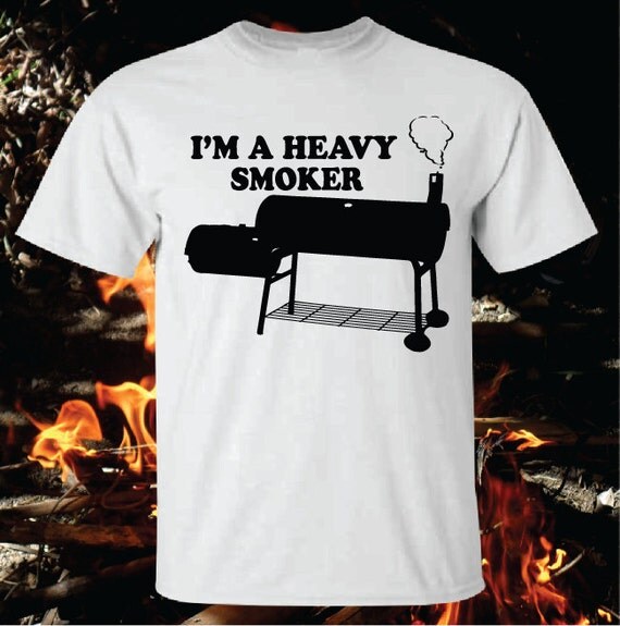 I'm A Heavy Smoker BBQ Grill Funny T-Shirt by TopChoiceDecals