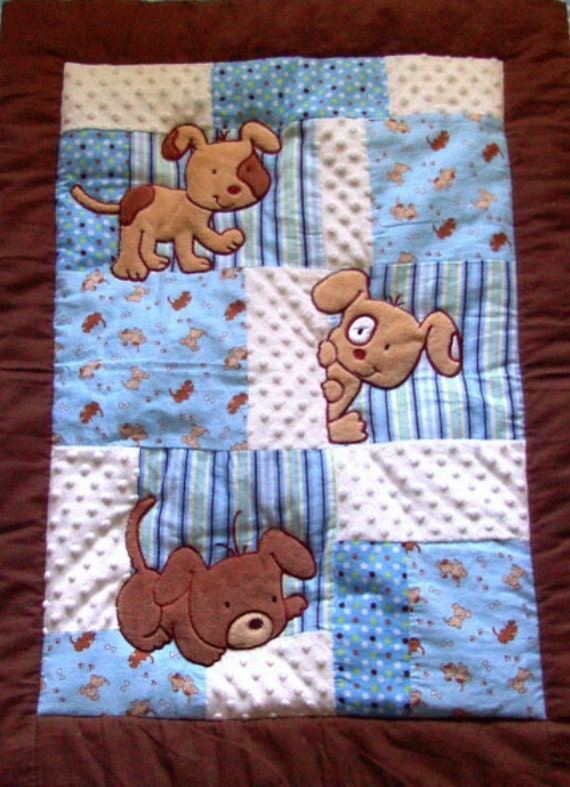 Puppy Baby Blanket 34x42 Baby Blanket Puppy Baby Quilt