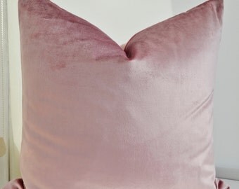 ON SALE! Pink Velvet Pillow Cover, Pink Pillow Cover, Dusky Rose Velvet Pillow Cover,Blush Pink Velvet Pillow Cover