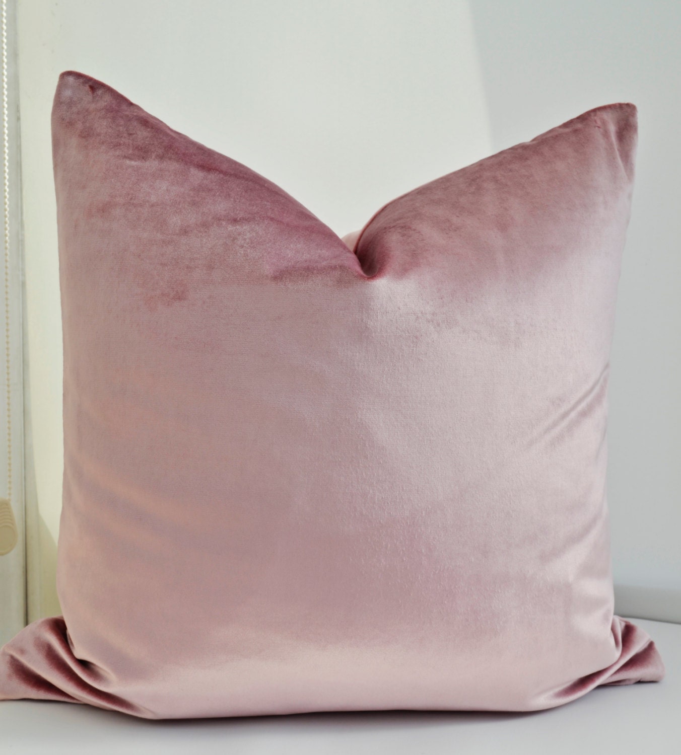 ON SALE Pink Velvet Pillow Cover Pink Pillow Cover Dusky