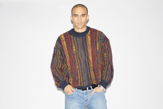 1990s Cosby Sweater Coogi Style Sweater 90s Hip by EmmettBrown