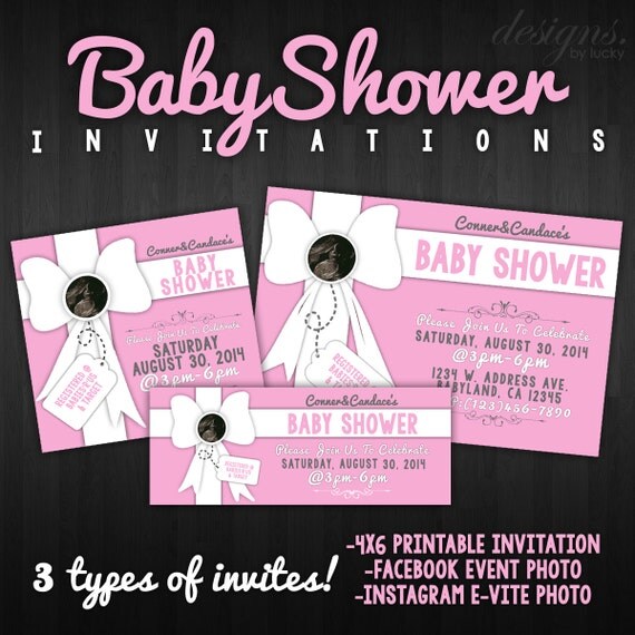 Items similar to Baby Girl Baby Shower Invitations! (Digital Files) on Etsy