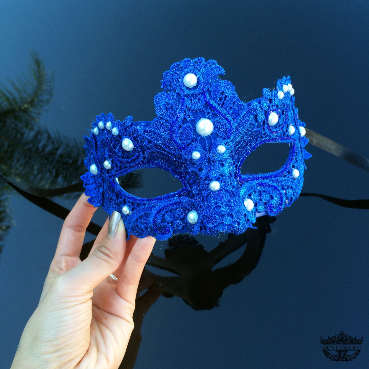 Masquerade Mask Blue Masquerade Mask Masquerade Ball by 4everstore