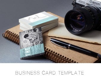 Photography Business Card Template - Simple - Easy to Use - Market Seniors - Families - Large Photo Back - Easy to read - Modern - Elegant