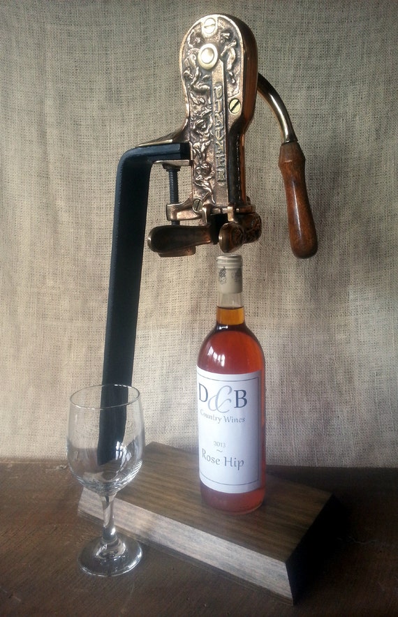 Vintage 1970's Rogar Solid Brass Vintner Standing Wine