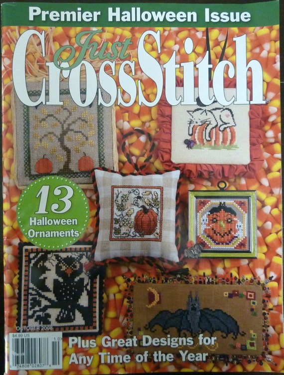 Just Cross Stitch Magazine October 2008 Premier Halloween