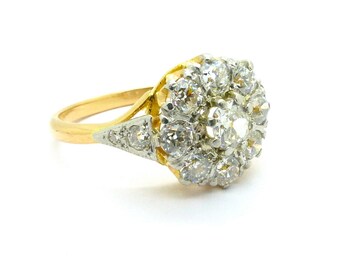 Popular items for diamond cluster ring on Etsy