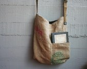 Tote bag / Canvas bag / Bag made with juta fabric /upcycled/vintage/ecological/cafes do brasil