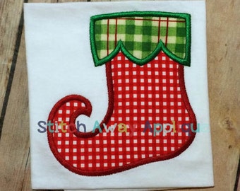 Christmas Stocking Machine Applique Design