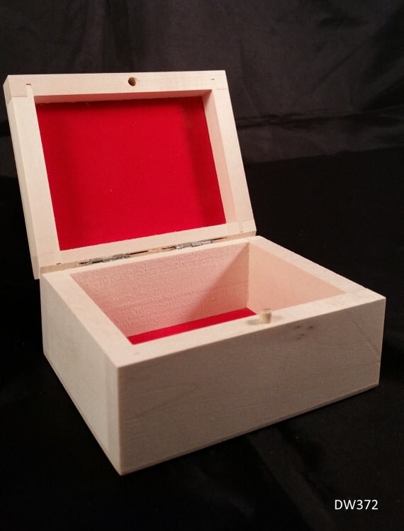 Unfinished wood box 10x8x4.8cm wooden by