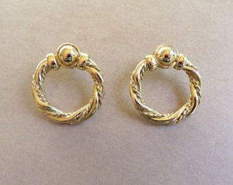 vintage hoop costume earrings