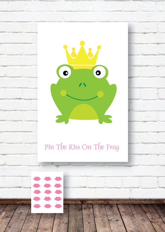 Pin The Kiss On The Frog Printable