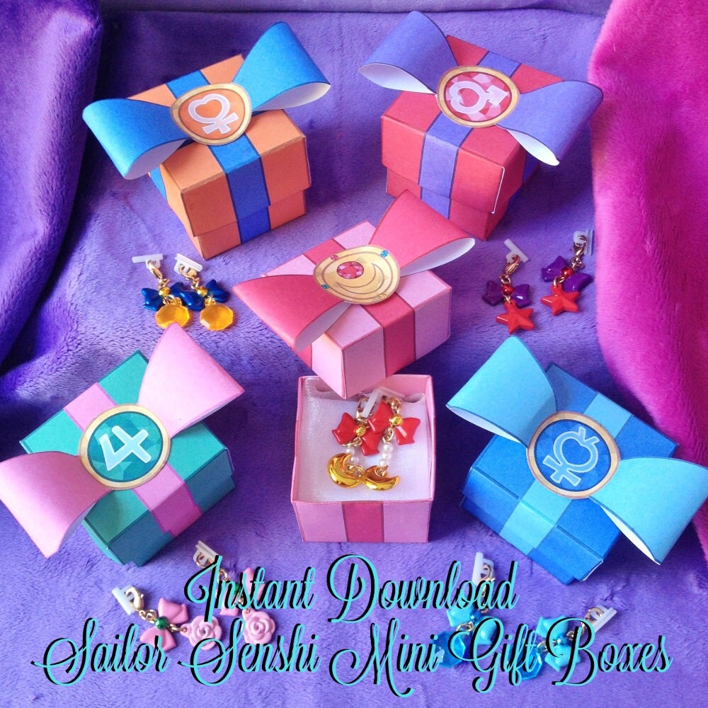 Sailor Moon Inspired Mini Gift Box Instant Download