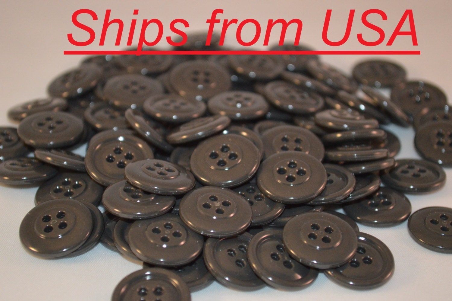100 3/4 Gray Plastic Buttons 20 mm Bulk Gray Buttons